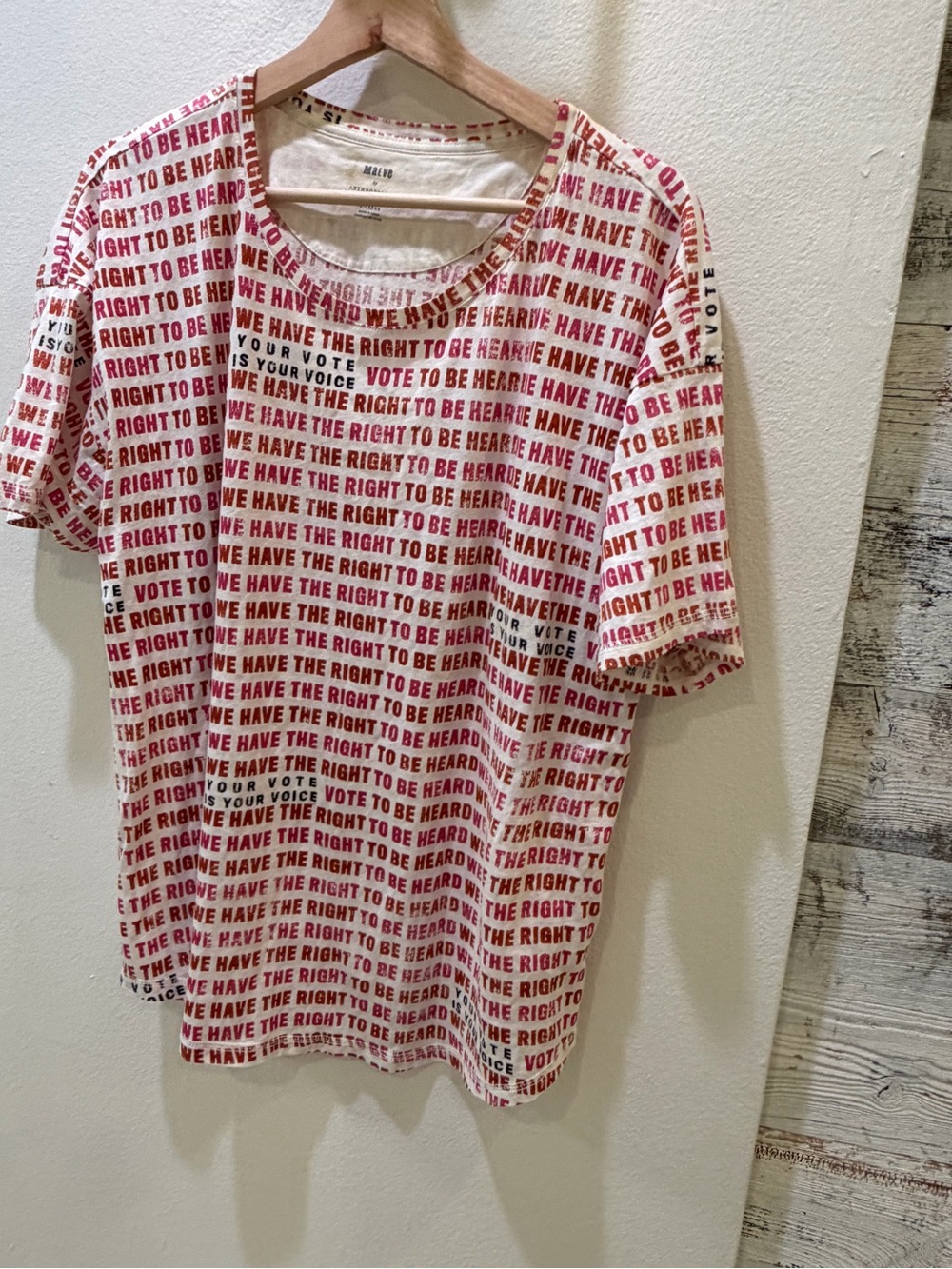 Anthropologie Maeve Vote We Have Right To Be Heard Tee XL - Picture 4 of 4